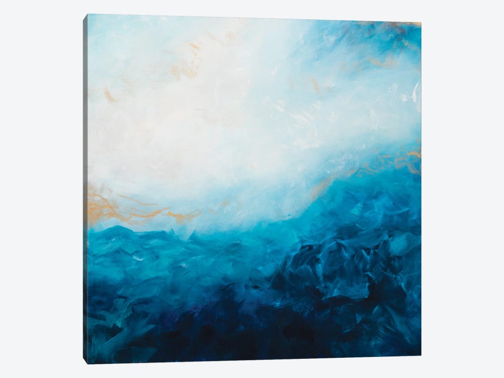 Blue Sea, Golden Sunlight II by Françoise Wattré 1-piece Canvas Artwork