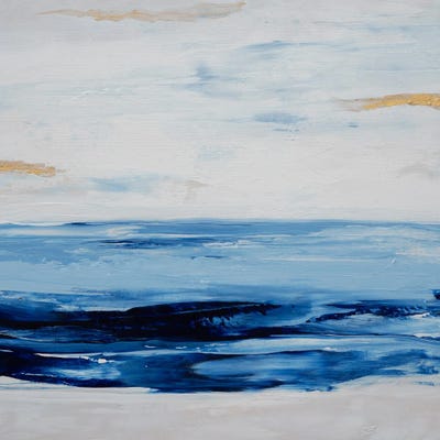 Driftwood Dreams Style A by Françoise Wattré framed canvas print