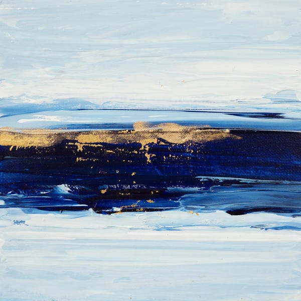 Blue & Gold: Where Sky Meets Ocean by Françoise Wattré