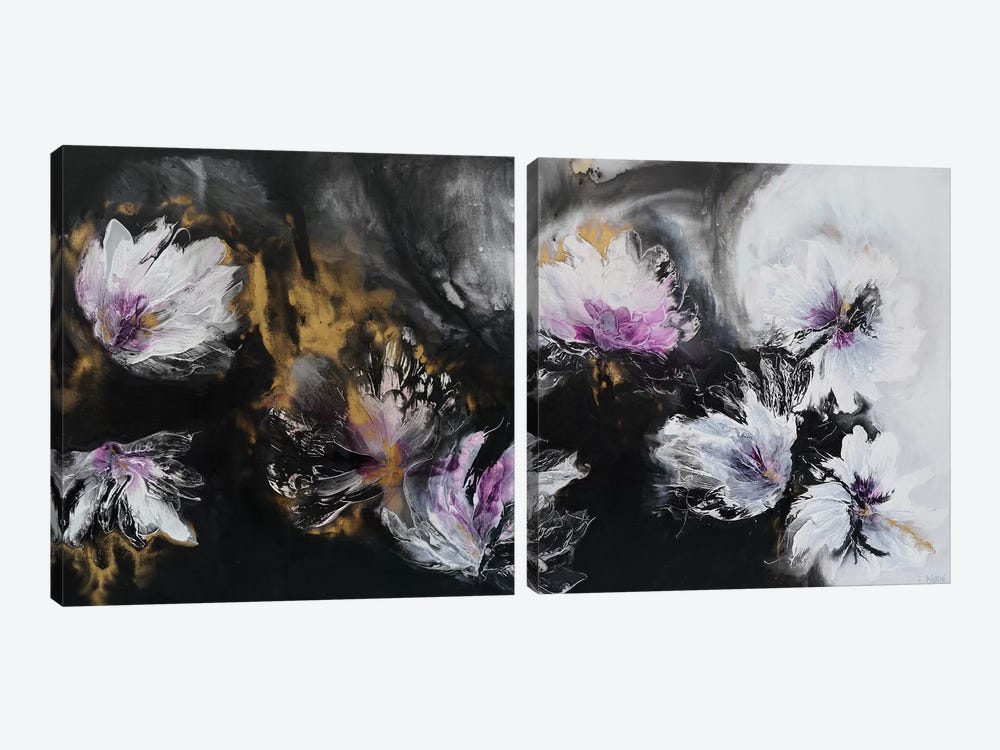 There Is Beauty In The Dark Diptych by Françoise Wattré 2-piece Canvas Artwork