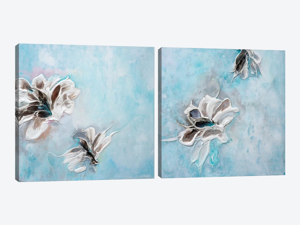 In The Turquoise Sea Diptych by Françoise Wattré 2-piece Canvas Art