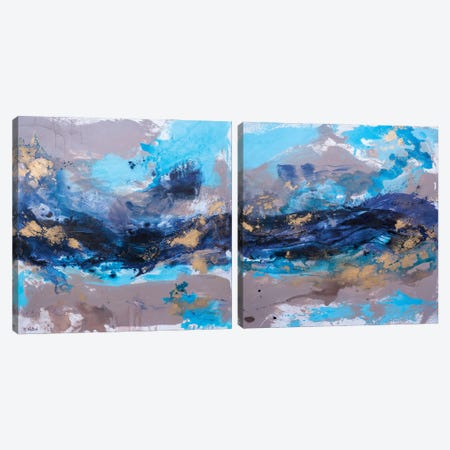 Ocean Breeze Diptych Canvas Print Set #FWA2HSET004} by Françoise Wattré Art Print