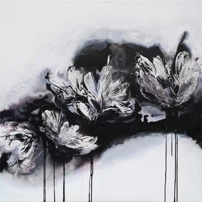 Beyond The Sky I by Françoise Wattré framed canvas print