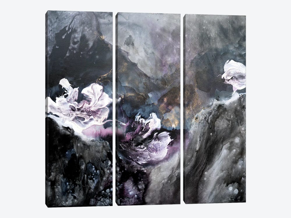 Fight Of The Elements by Françoise Wattré 3-piece Canvas Art