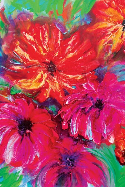 Jungle Paradis II by Françoise Wattré framed canvas print