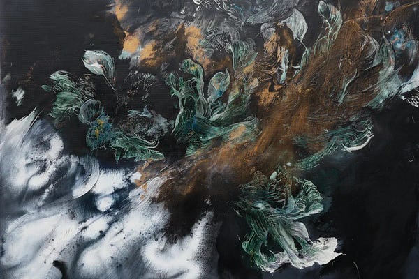 Textured Florals: Emeralds Garden by Françoise Wattré