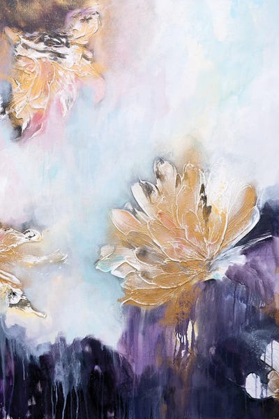 Textured Florals: Among The Stars In The Sky I by Françoise Wattré