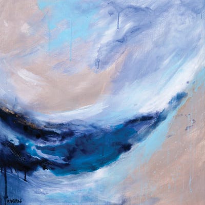 A Day By The Ocean by Françoise Wattré framed canvas print