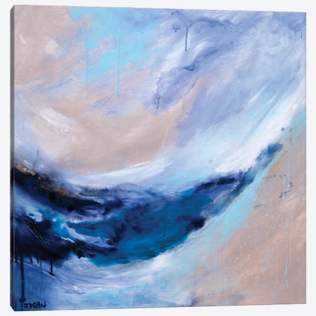 A Day By The Ocean Canvas Print #FWA90} by Françoise Wattré Canvas Print