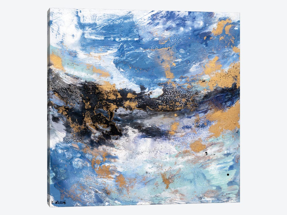 Stormy Winter Day At The Lake by Françoise Wattré 1-piece Canvas Artwork