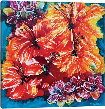 Florida Feeling Canvas Art Print - Hibiscus Art