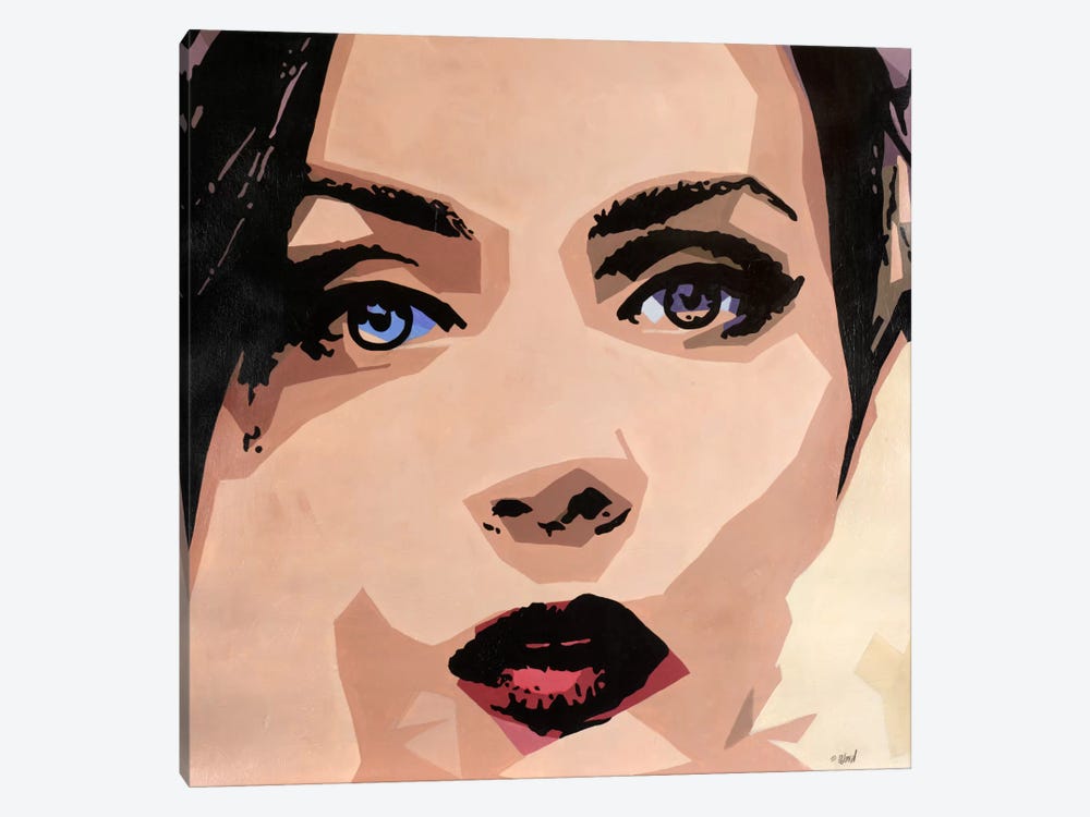 Blue Brown Eyed Girl by Francis Ward 1-piece Canvas Artwork