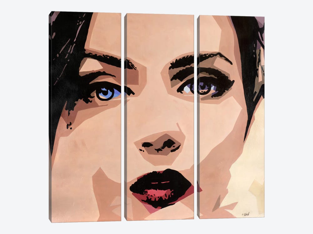 Blue Brown Eyed Girl by Francis Ward 3-piece Canvas Art