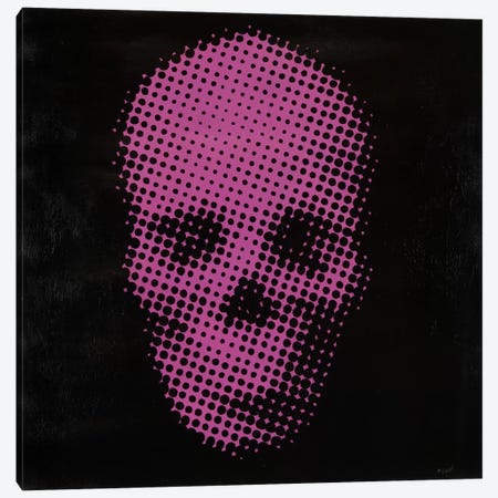 Pink Skull Canvas Print #FWD19} by Francis Ward Canvas Art