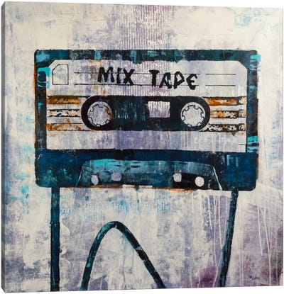 Mix Tape Canvas Art Print - 3-Piece Vintage Art
