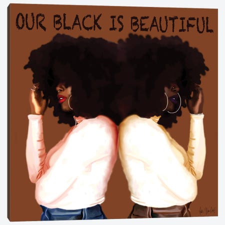 Black Is Beautiful Canvas Print #FWE102} by Faith with an E Canvas Print