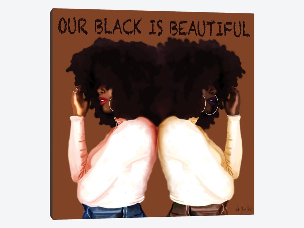 Black Is Beautiful by Faith with an E 1-piece Art Print