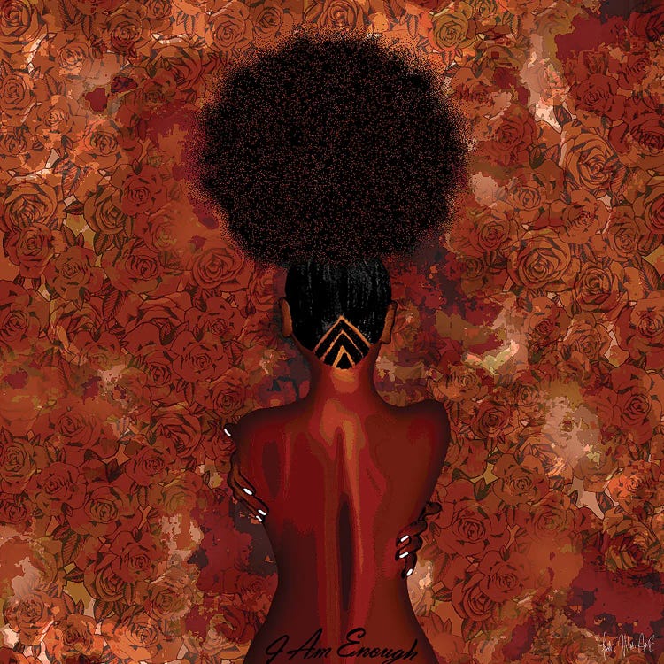 I Am Enough by Faith with an E wall art