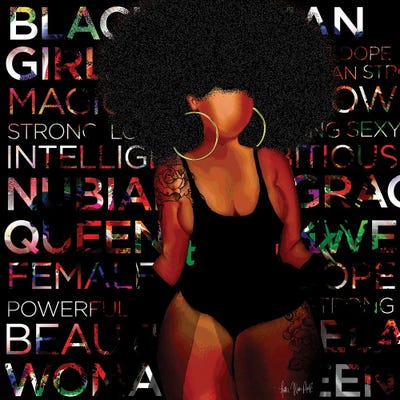 Black Girl Magic by Faith with an E canvas print