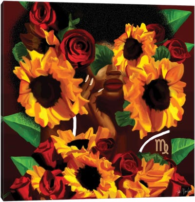 Virgo Canvas Art Print - Sunflower Art