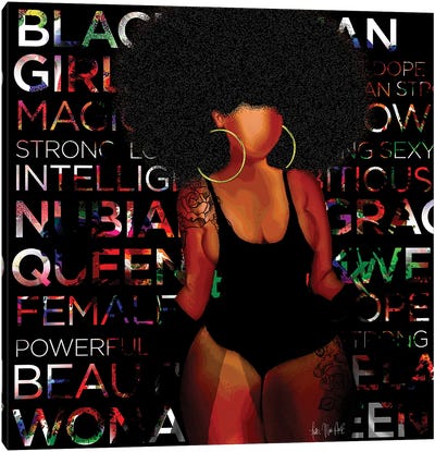 Black Girl Magic Canvas Art Print - Body Positivity Art