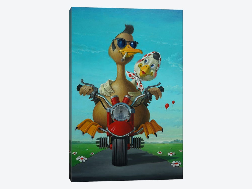 Mister Motorcycle by Frank Warmerdam 1-piece Canvas Artwork