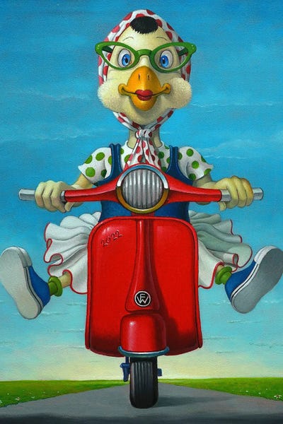 Motorcycles: Vespa Girl by Frank Warmerdam