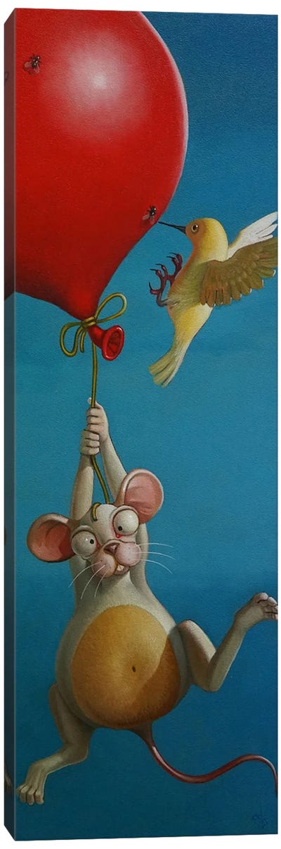 Balloonist Canvas Art Print - Mouse Art