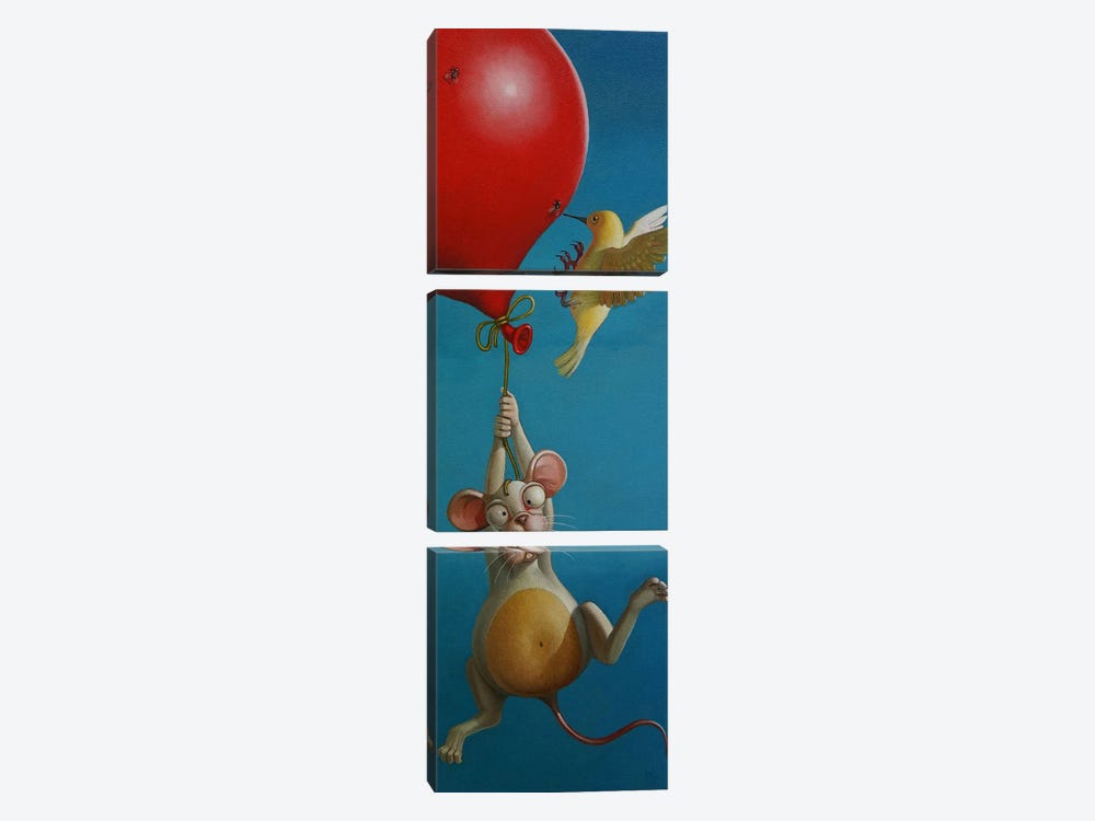 Balloonist by Frank Warmerdam 3-piece Canvas Wall Art