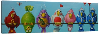 Lucky Birds Canvas Art Print - Frank Warmerdam