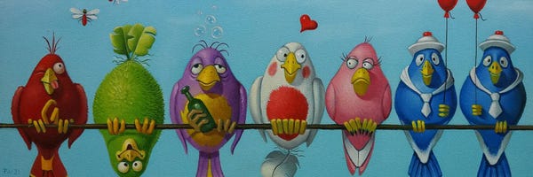 Humor: Lucky Birds by Frank Warmerdam