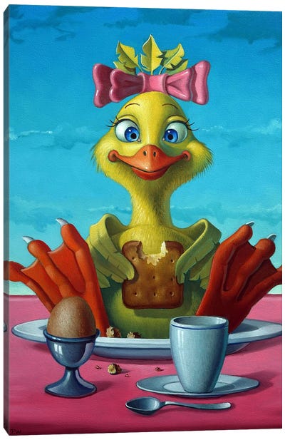 Biscuit Canvas Art Print - Duck Art