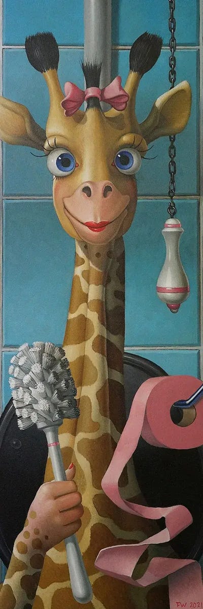 Toilet Attendant II by Frank Warmerdam canvas print