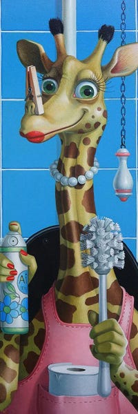 Giraffes: Toilet Attendant IV by Frank Warmerdam