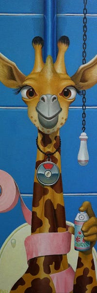 Giraffes: Toilet Attendant by Frank Warmerdam