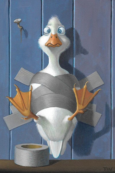 Animal Humor: Duck Tape by Frank Warmerdam