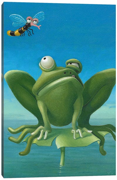 In The Danger Zone Canvas Art Print - Frog Art