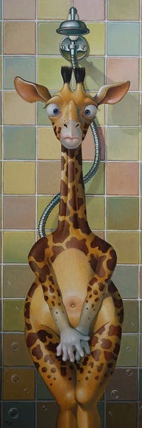 Giraffes: Oops by Frank Warmerdam