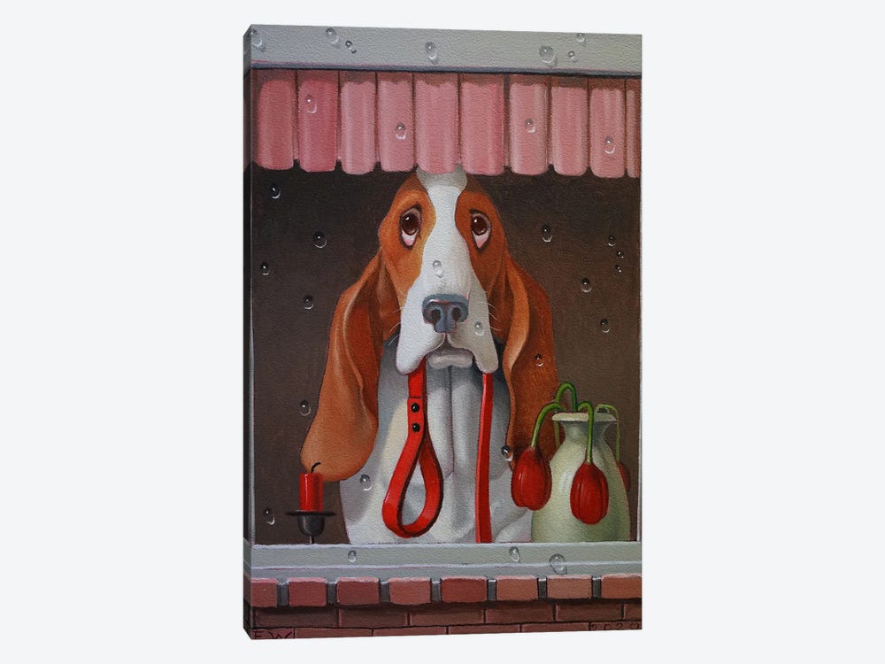 Who Walks The Dog by Frank Warmerdam 1-piece Canvas Art