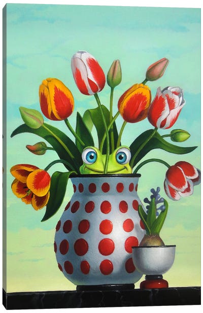 Hide And Seek Canvas Art Print - Tulip Art