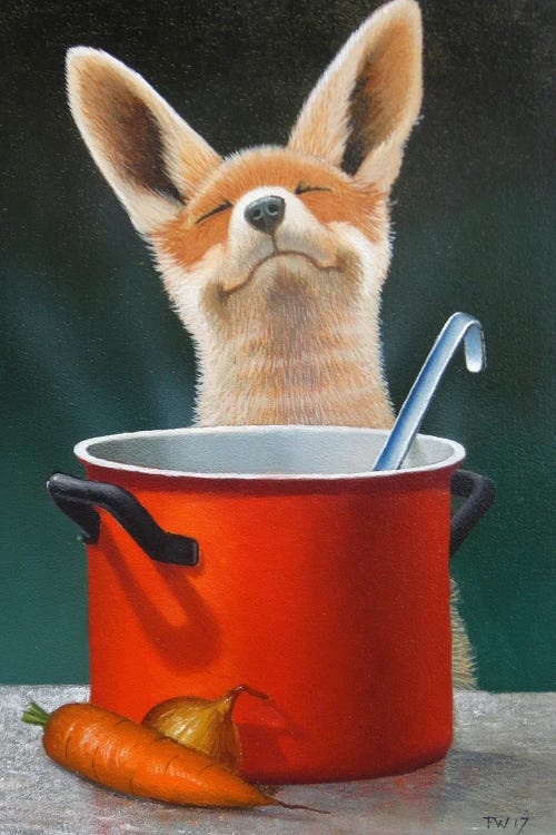 Mmm Chicken Soup by Frank Warmerdam wall art