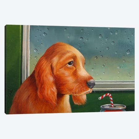 Raining Cats And Dogs Canvas Print #FWM68} by Frank Warmerdam Canvas Art