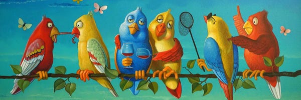 Parrots: Happy Whistlers by Frank Warmerdam