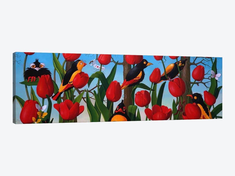 Birds In Spring by Frank Warmerdam 1-piece Canvas Artwork