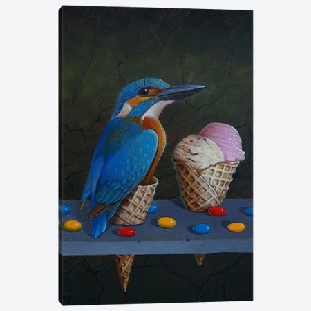 Kingfisher Blue Canvas Print #FWM9} by Frank Warmerdam Art Print