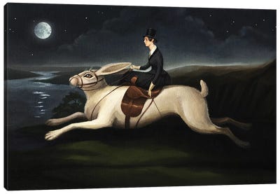 Night Rider Canvas Art Print - Foxy & Paper