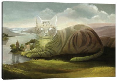 The Cat Canvas Art Print - Foxy & Paper