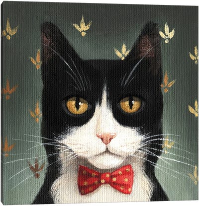 Tuxedo Canvas Art Print - Tuxedo Cat Art