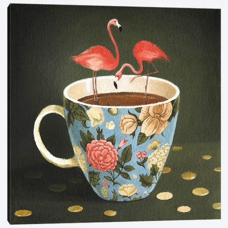 Cup of Tea Canvas Print #FXP5} by Foxy & Paper Canvas Art Print