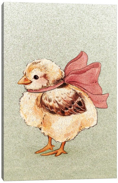 Cute Chicken Canvas Art Print - Fairydrop Art